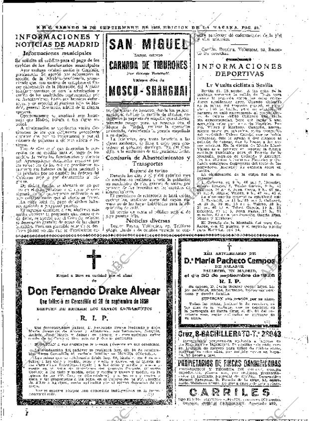 ABC MADRID 30-09-1939 página 10