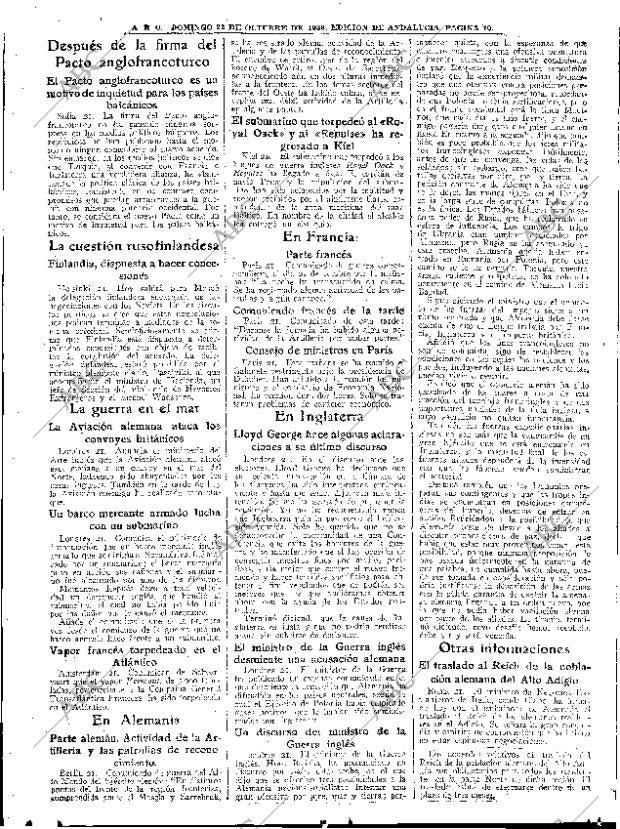 ABC SEVILLA 22-10-1939 página 10
