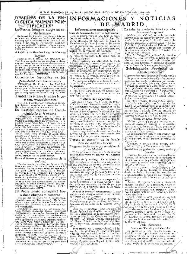 ABC MADRID 29-10-1939 página 14