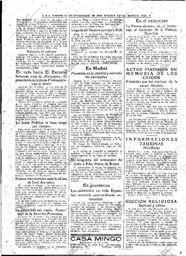 ABC MADRID 21-11-1939 página 9