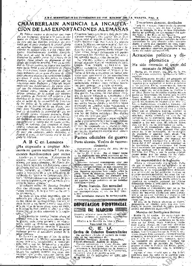 ABC MADRID 22-11-1939 página 9