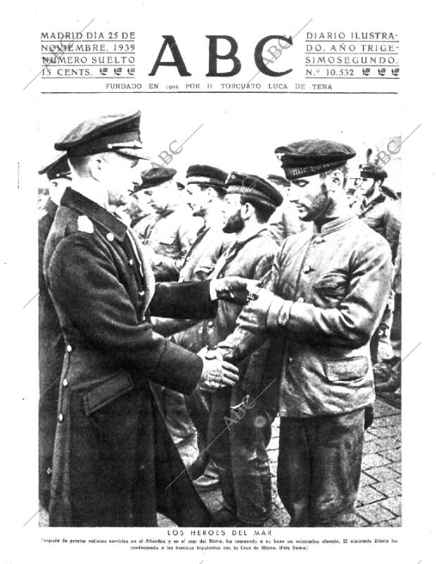 ABC MADRID 25-11-1939 página 1