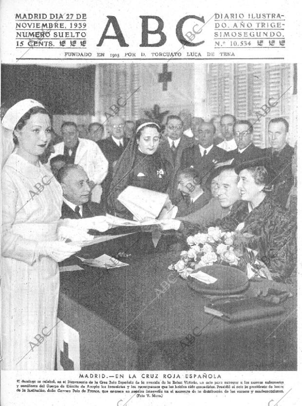 ABC MADRID 28-11-1939 página 1