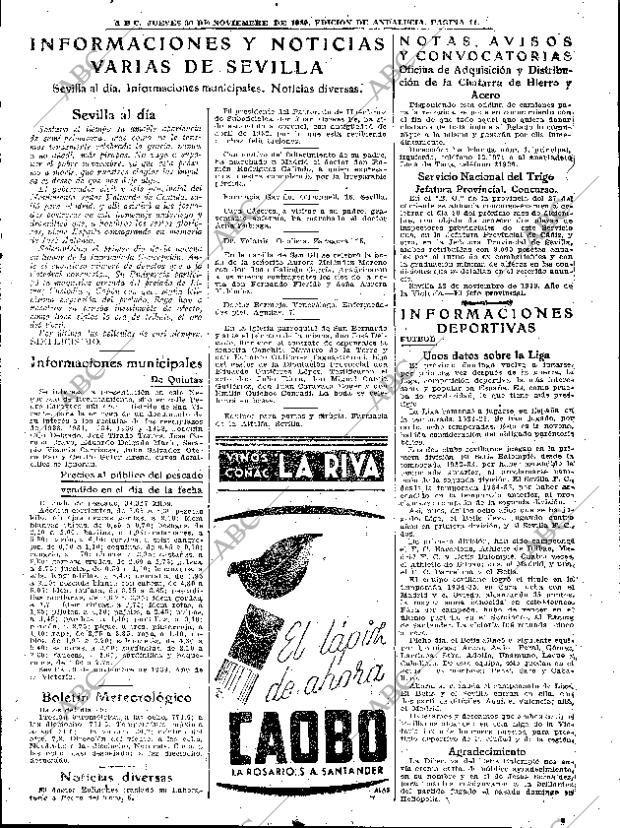 ABC SEVILLA 30-11-1939 página 11