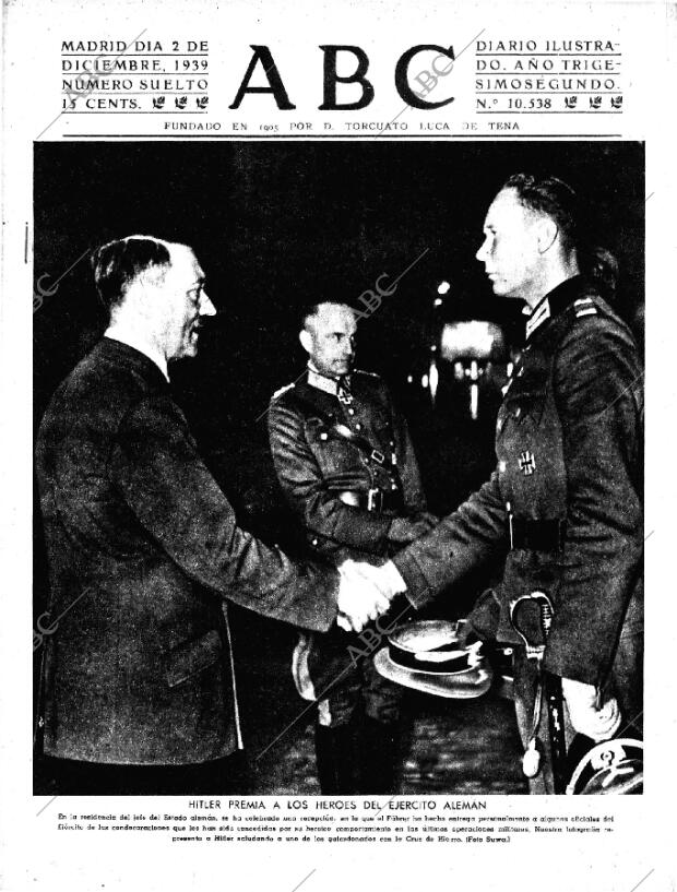 ABC MADRID 02-12-1939 página 1