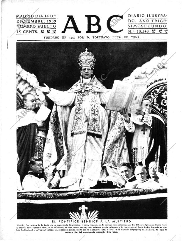 ABC MADRID 14-12-1939 página 1