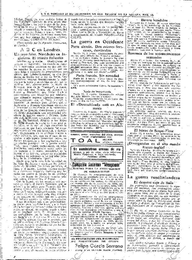 ABC MADRID 24-12-1939 página 12