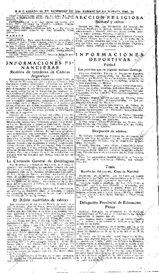 ABC MADRID 30-12-1939 página 14