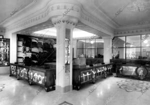 Interior de una tienda de Telas de Madrid