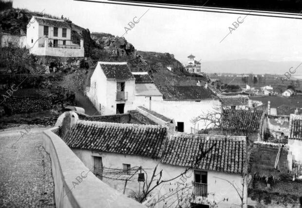 Perspectiva del pueblo de Torremolinos desde el camino de la Loma (Málaga)