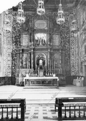 Retablo mayor de la iglesia de la Trinidad (Obras Pías Salesianas) Erigida en el...