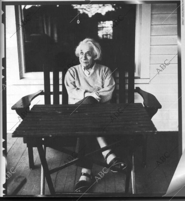 Einstein en su casa de Princeton