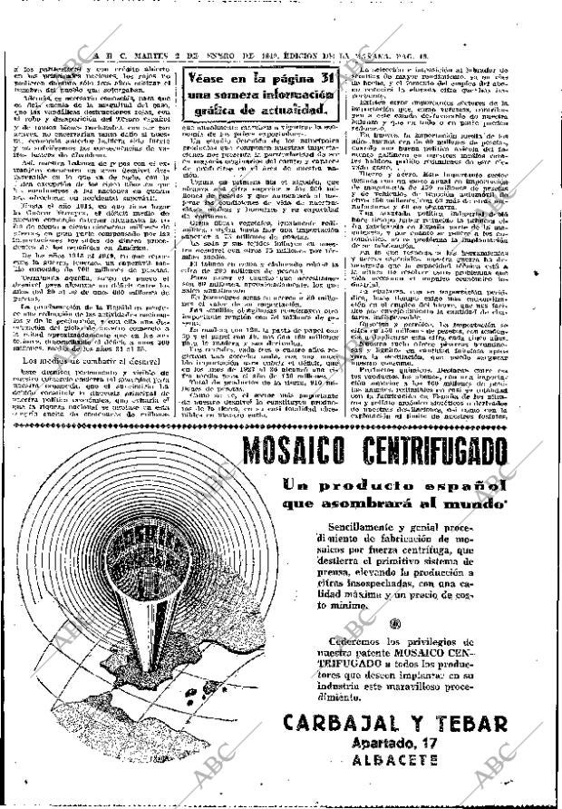 ABC MADRID 02-01-1940 página 16