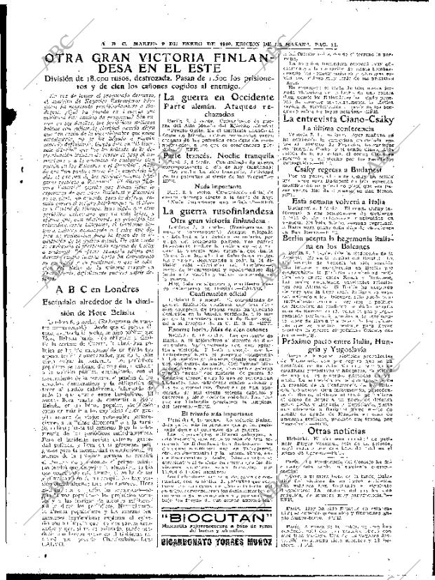 ABC MADRID 09-01-1940 página 11