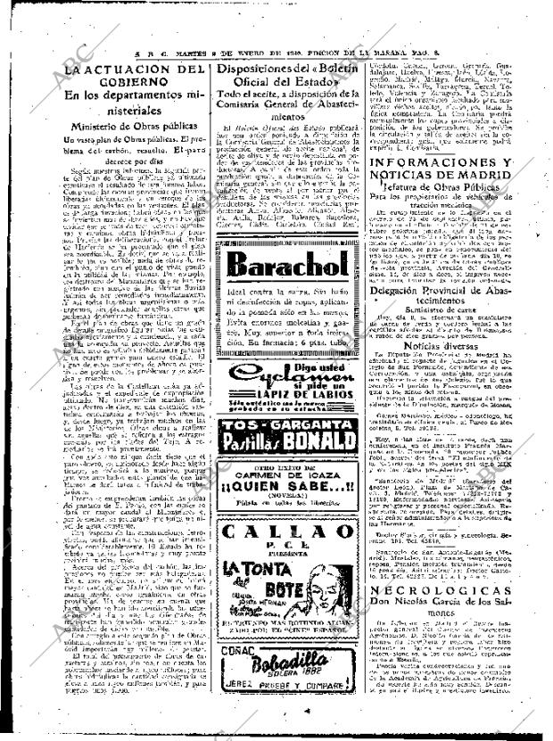 ABC MADRID 09-01-1940 página 8