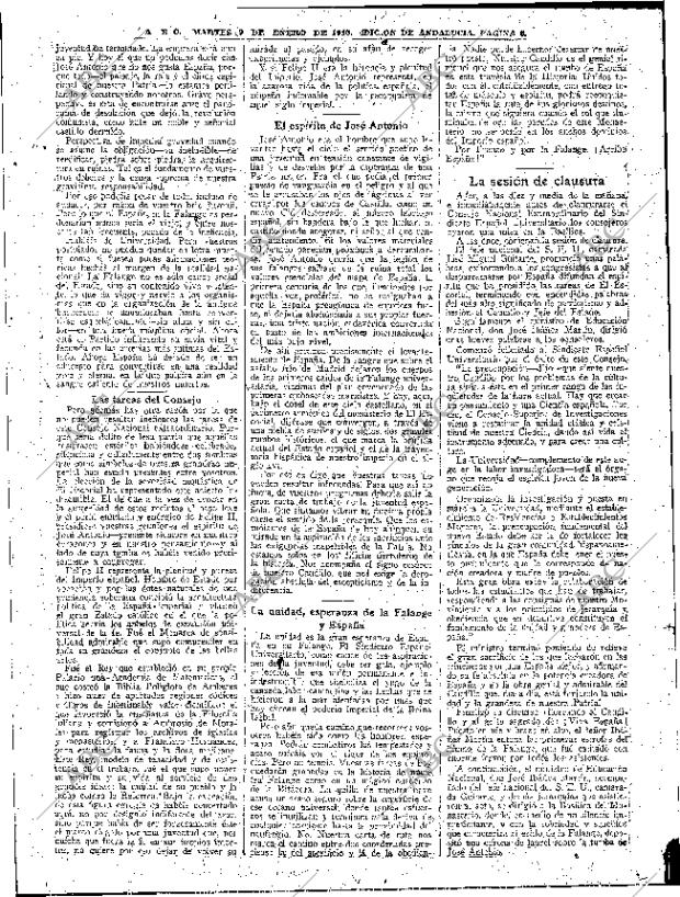 ABC SEVILLA 09-01-1940 página 6
