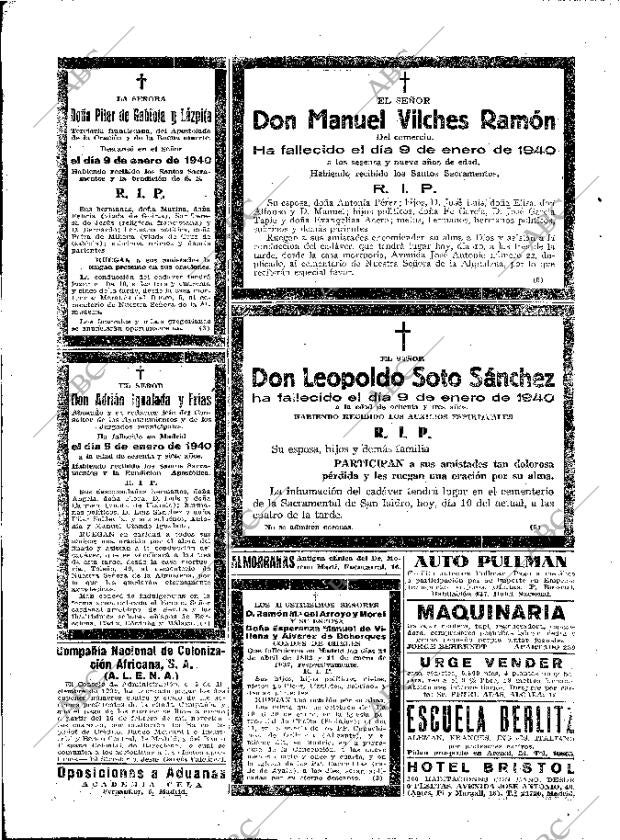 ABC MADRID 10-01-1940 página 12