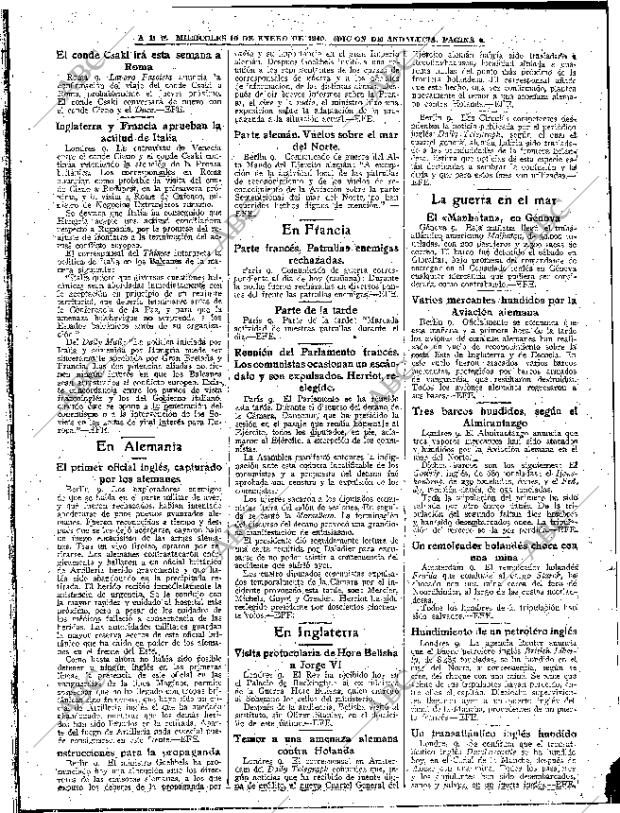ABC SEVILLA 10-01-1940 página 6