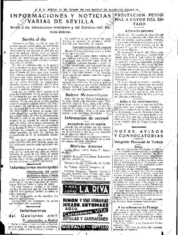 ABC SEVILLA 11-01-1940 página 13