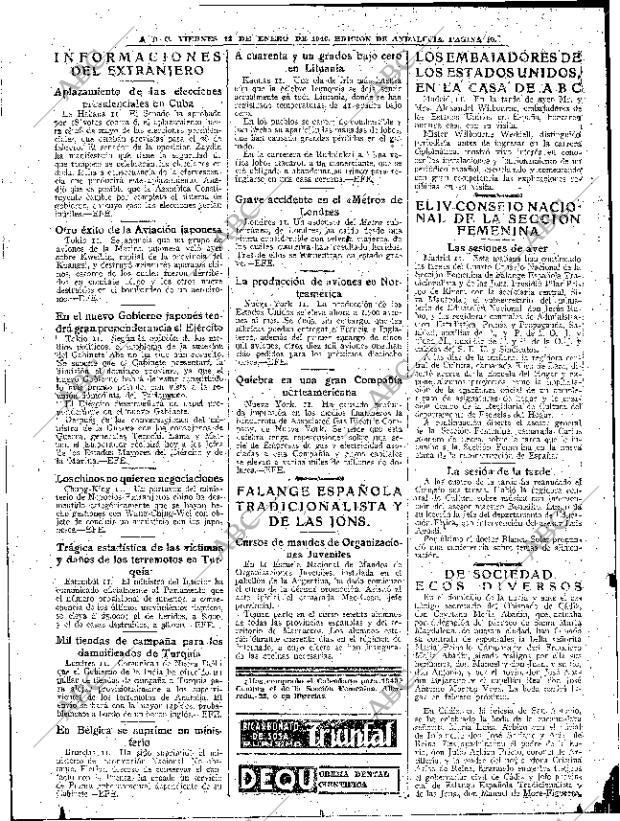 ABC SEVILLA 12-01-1940 página 10