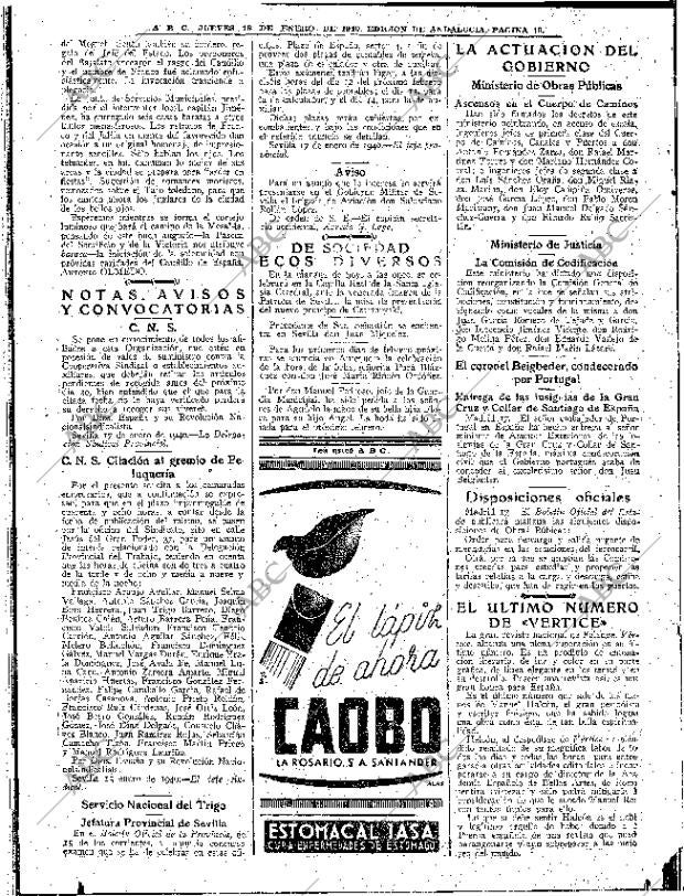 ABC SEVILLA 18-01-1940 página 10