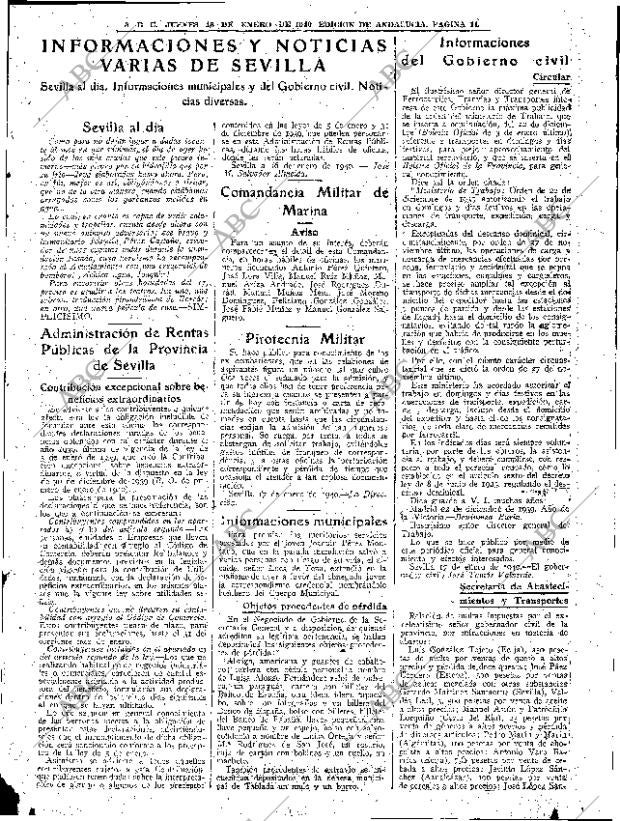 ABC SEVILLA 18-01-1940 página 11