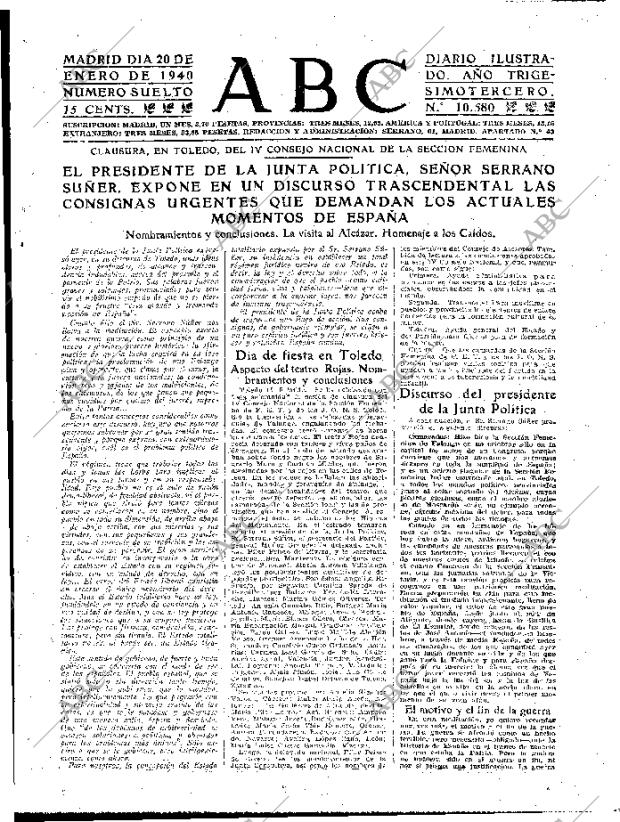 ABC MADRID 20-01-1940 página 7