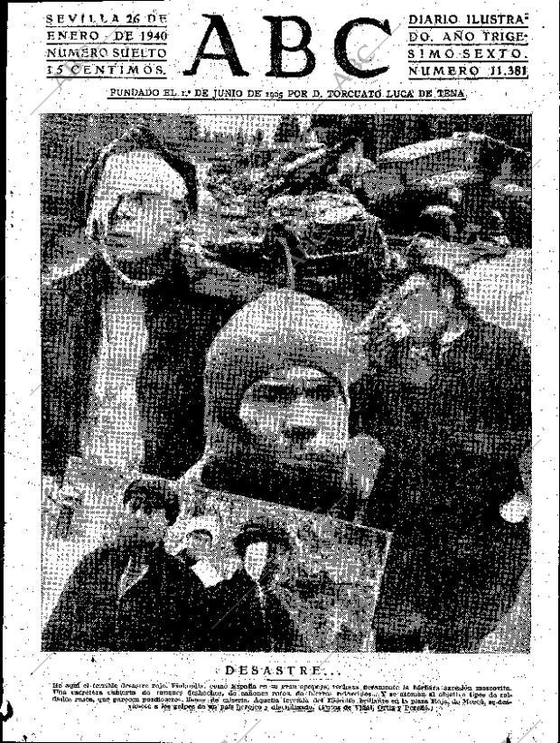 ABC SEVILLA 26-01-1940 página 1