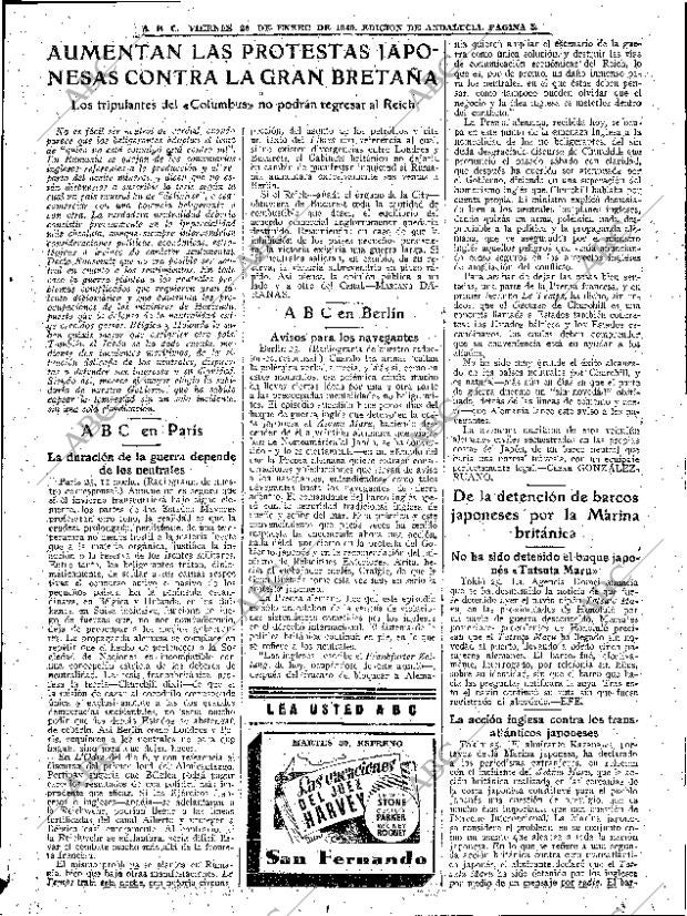 ABC SEVILLA 26-01-1940 página 5