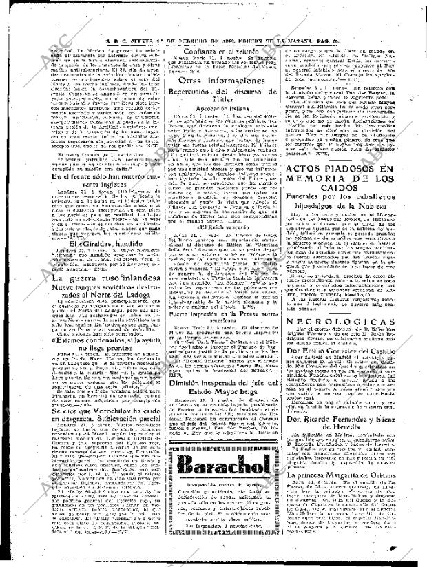 ABC MADRID 01-02-1940 página 10