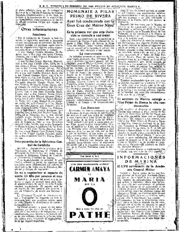ABC SEVILLA 02-02-1940 página 6