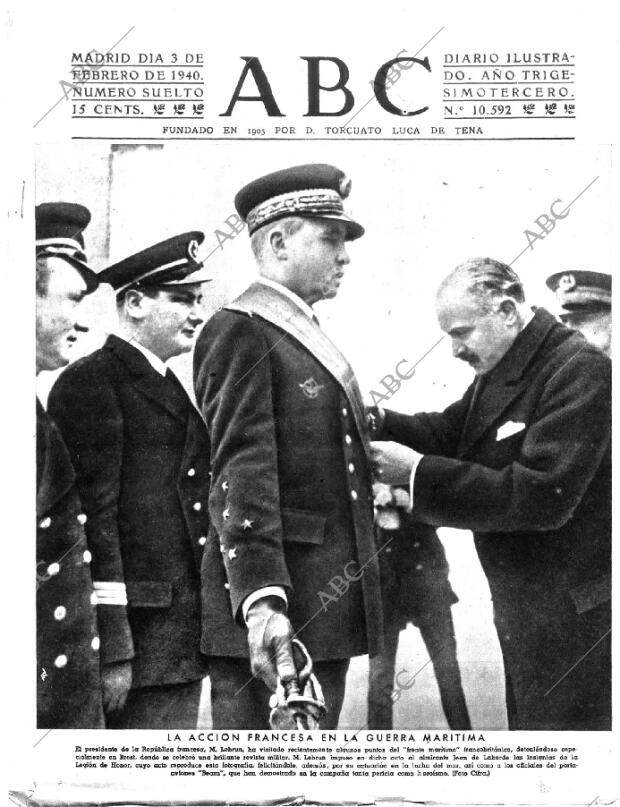 ABC MADRID 03-02-1940 página 1