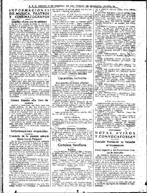ABC SEVILLA 10-02-1940 página 14