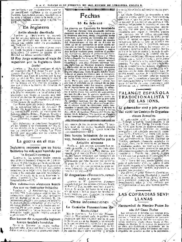 ABC SEVILLA 10-02-1940 página 9