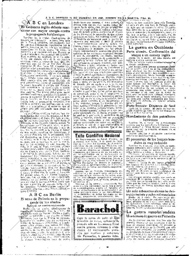 ABC MADRID 11-02-1940 página 14