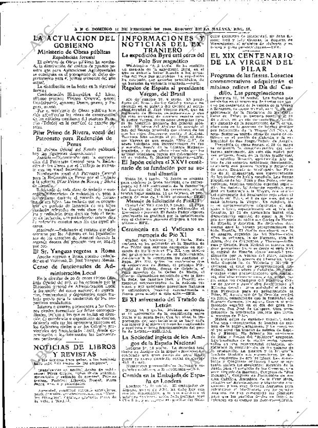 ABC MADRID 11-02-1940 página 16