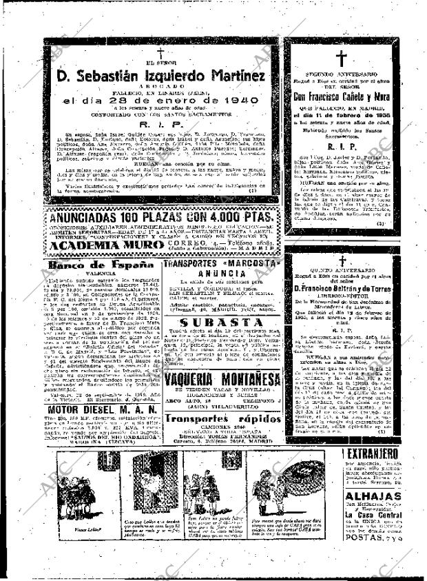 ABC MADRID 11-02-1940 página 2