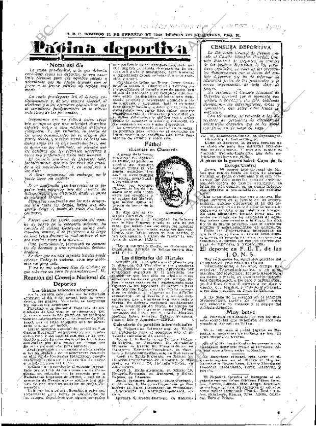 ABC MADRID 11-02-1940 página 21