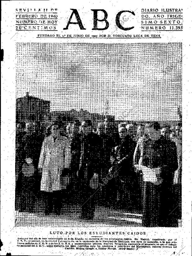 ABC SEVILLA 11-02-1940 página 1