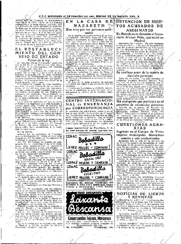 ABC MADRID 14-02-1940 página 9