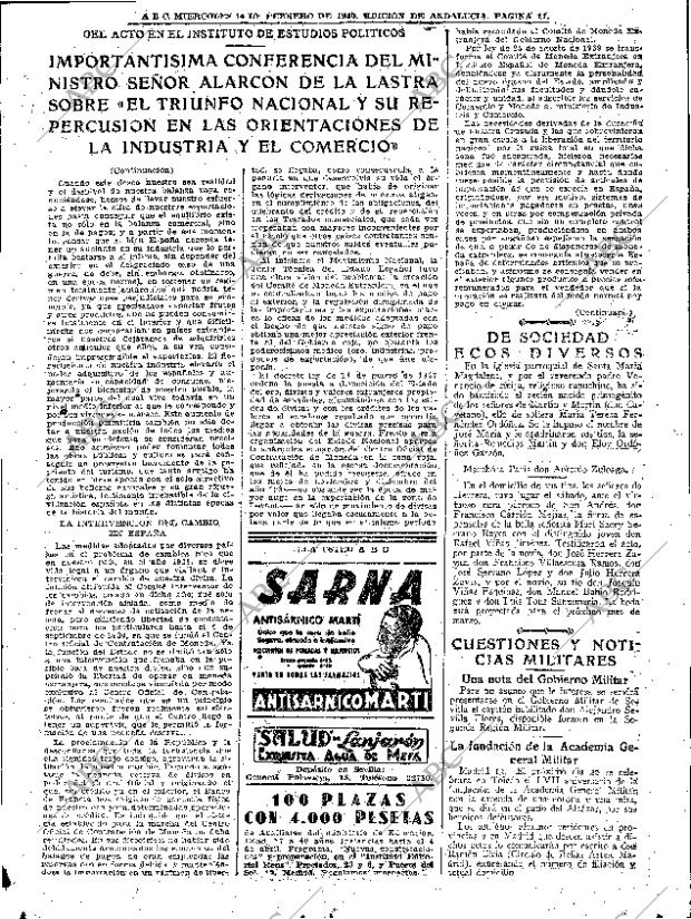 ABC SEVILLA 14-02-1940 página 11