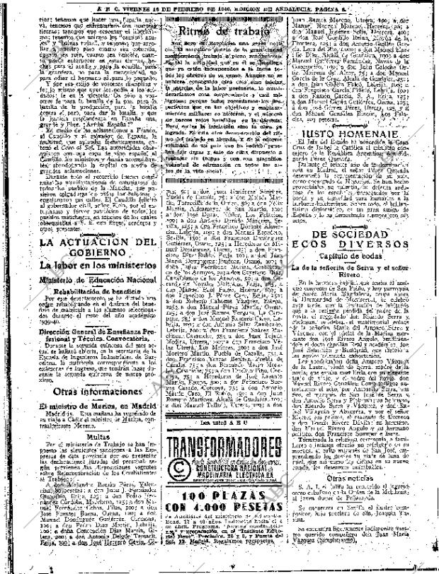 ABC SEVILLA 16-02-1940 página 6