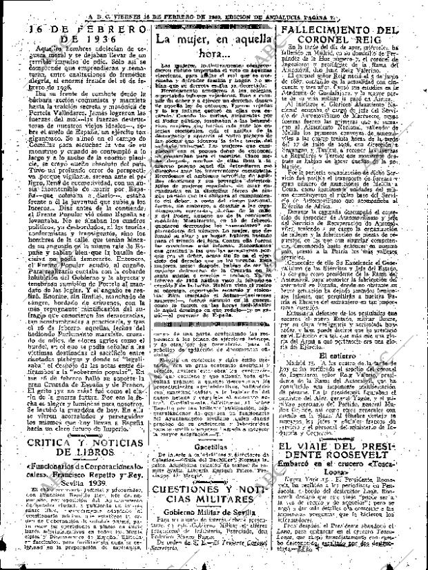 ABC SEVILLA 16-02-1940 página 7