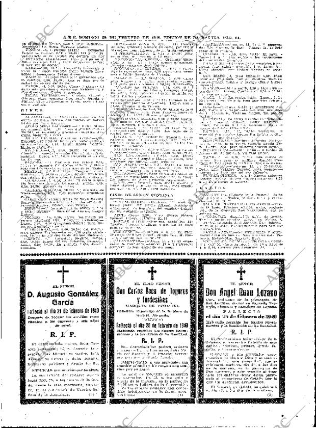 ABC MADRID 25-02-1940 página 21