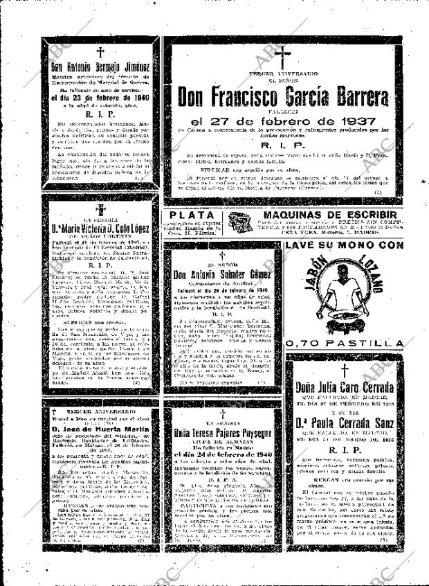 ABC MADRID 25-02-1940 página 22