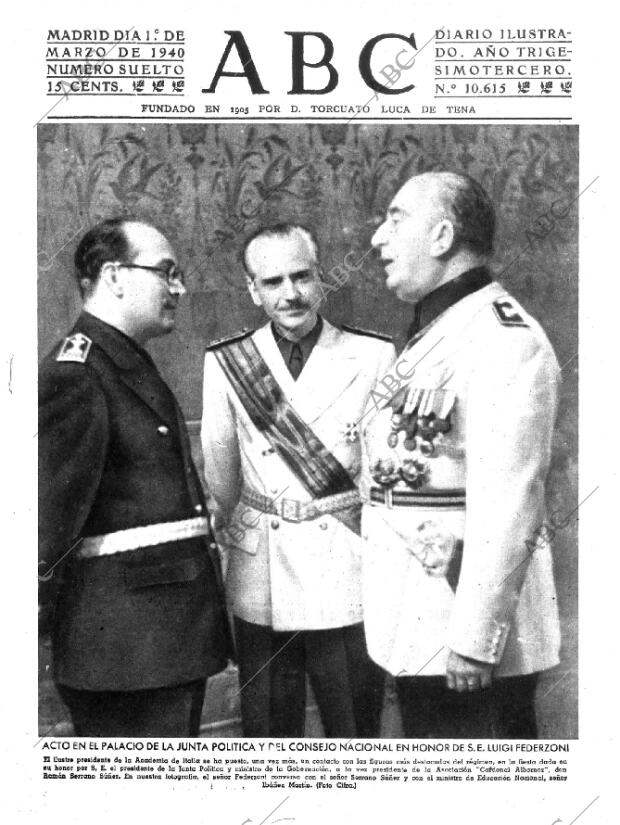 ABC MADRID 01-03-1940 página 1