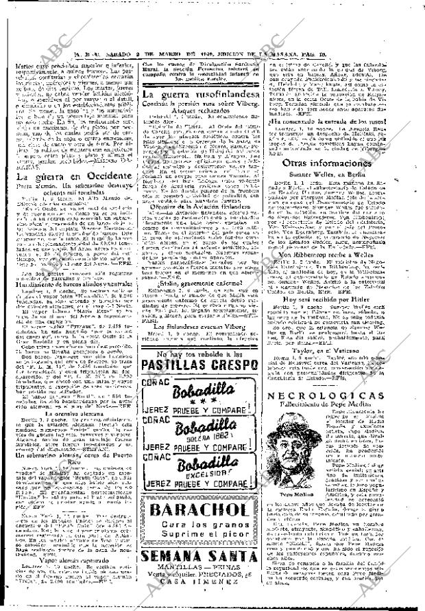 ABC MADRID 02-03-1940 página 10