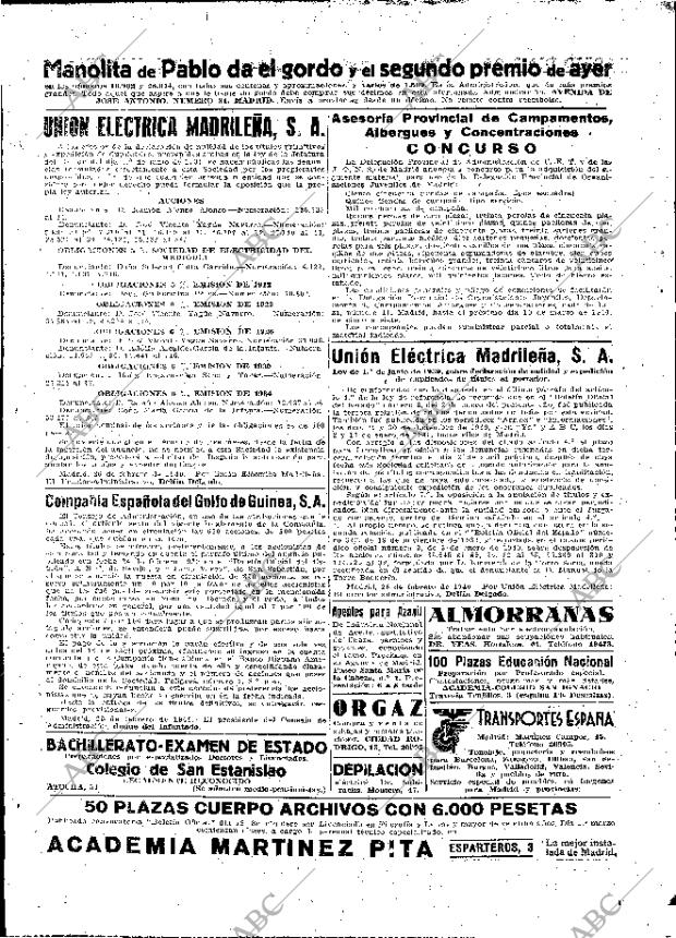 ABC MADRID 02-03-1940 página 2