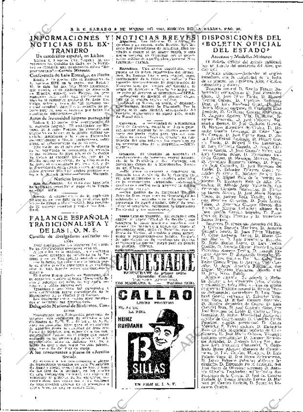 ABC MADRID 09-03-1940 página 10