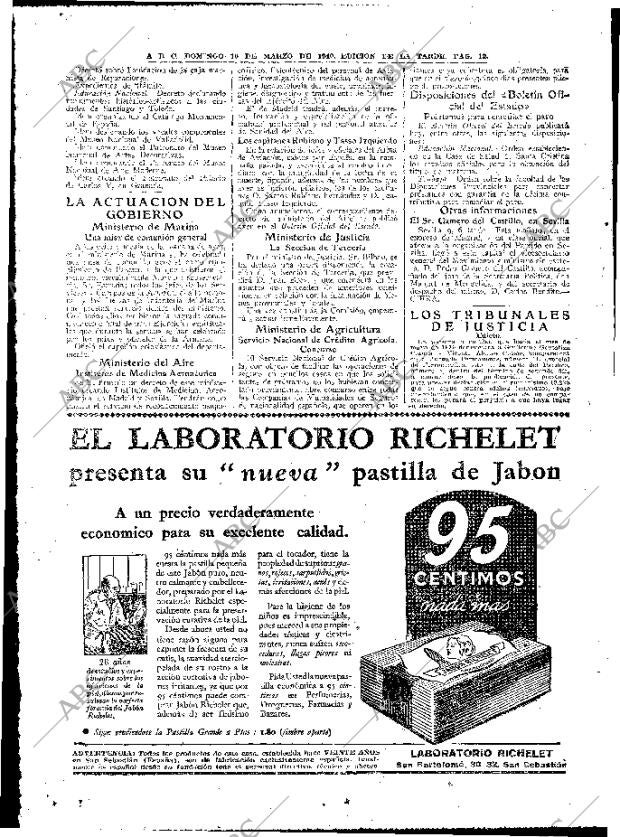 ABC MADRID 10-03-1940 página 12